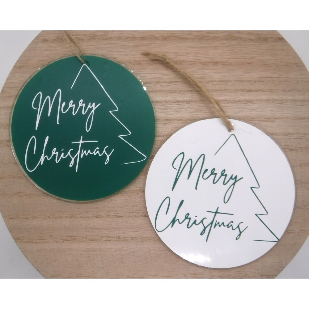 Ornament Acrylic w/ Vinyl Decals